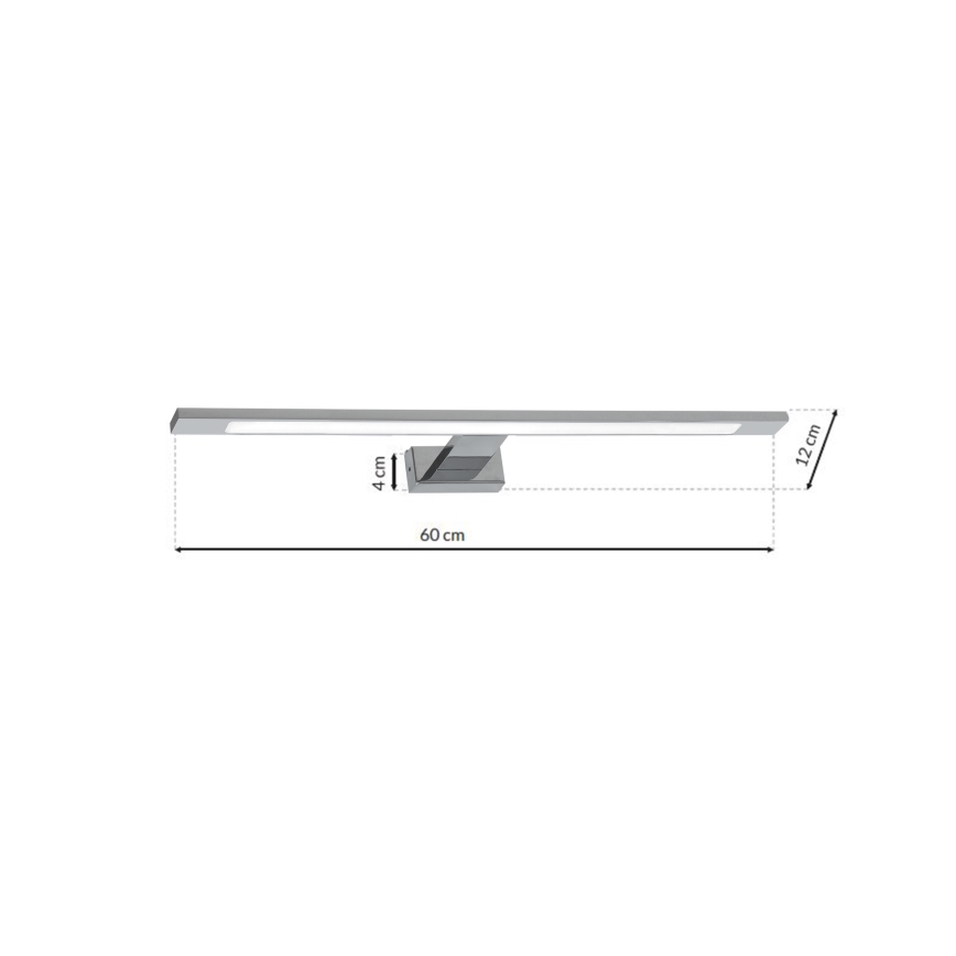 LED Peeglivalgustus vannituppa SHINE LED/12W/230V IP44 läikiv kroom