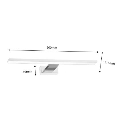 LED Peeglivalgustus vannituppa SHINE LED/13,8W/230V IP44 valge/läikiv kroom