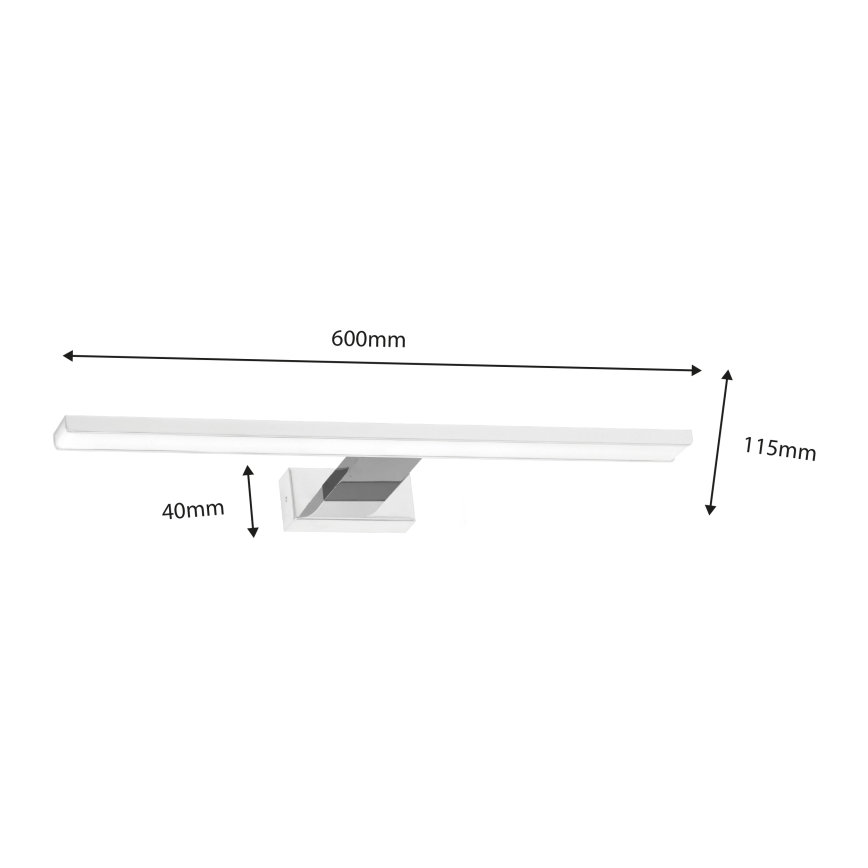 LED Peeglivalgustus vannituppa SHINE LED/13,8W/230V IP44 valge/läikiv kroom