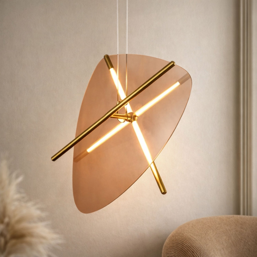 LED-pendelvalgusti kaablil RELAX LED/15W/230V kuldne/suitspruun