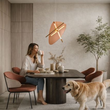 LED-pendelvalgusti kaablil RELAX LED/15W/230V kuldne/suitspruun