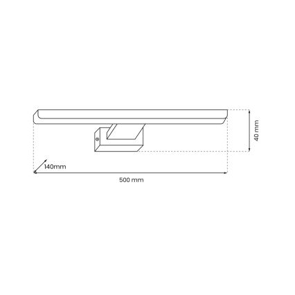 LED Pildivalgusti PINTO LED/12W/230V kuldne