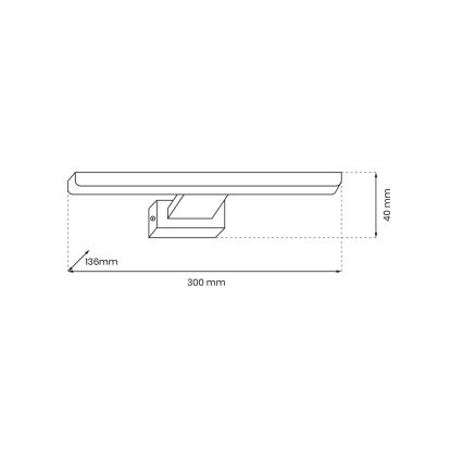 LED Pildivalgusti PINTO LED/7W/230V kuldne