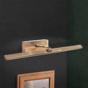 LED Pildivalgusti PUBLIO LED/10W/230V 50 cm kuldne/paatina