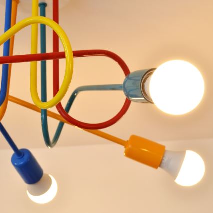 LED Pinnale kinnitatav lühter lastetuppa OXFORD 5xE27/15W/230V