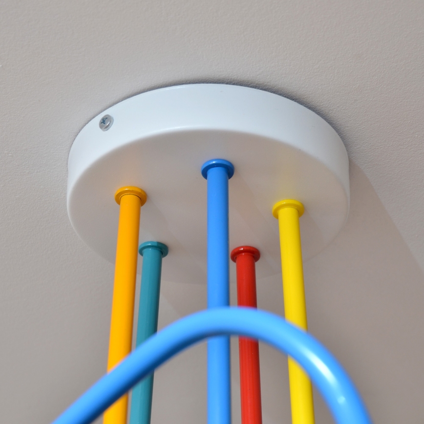LED Pinnale kinnitatav lühter lastetuppa OXFORD 5xE27/15W/230V