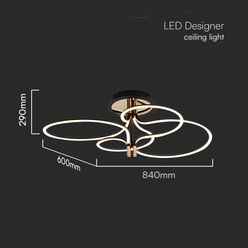 LED Pinnale kinnitatav lühter LED/36W/230V 3000K
