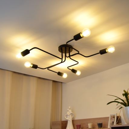 LED Pinnale kinnitatav lühter TUBE 6xE27/15W/230V