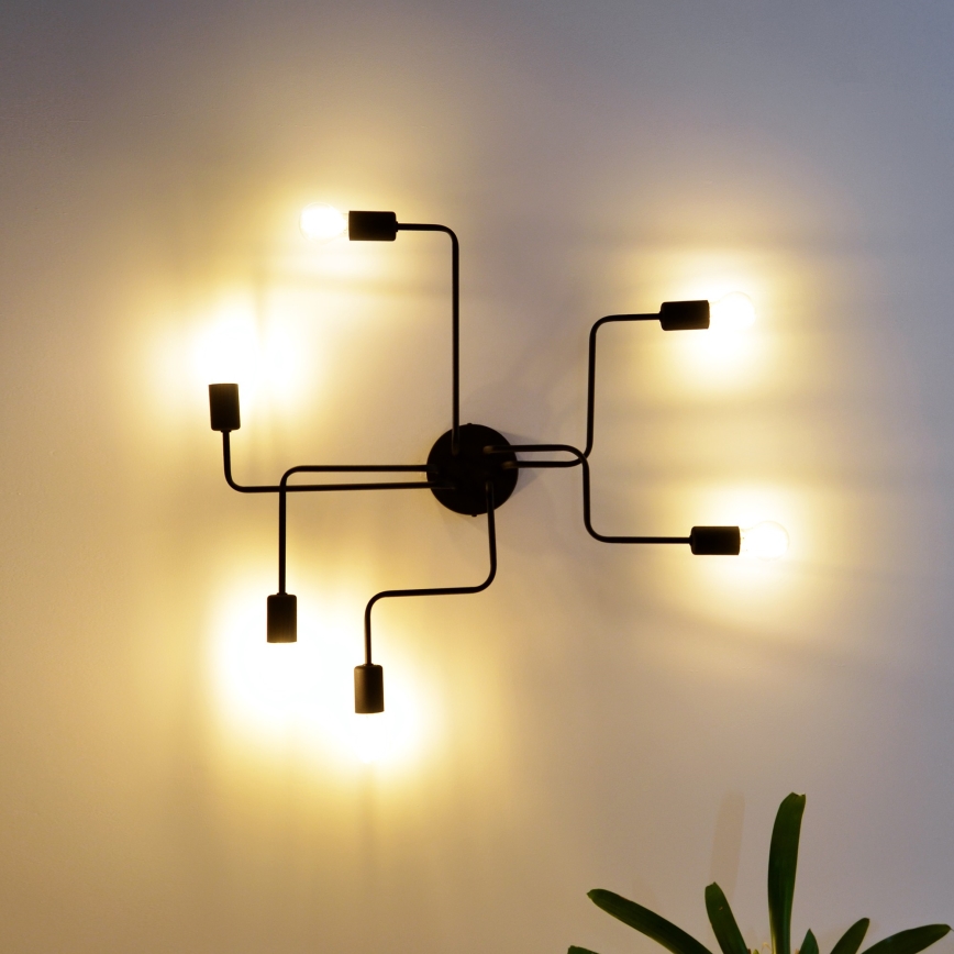 LED Pinnale kinnitatav lühter TUBE 6xE27/15W/230V