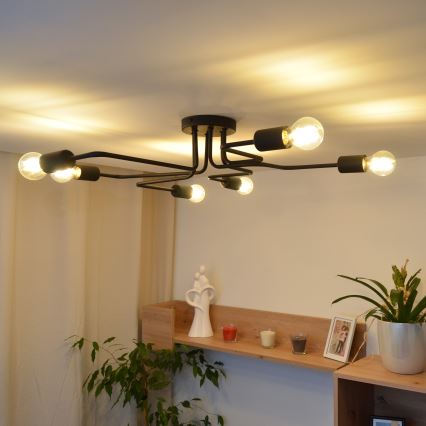 LED Pinnale kinnitatav lühter TUBE 6xE27/15W/230V
