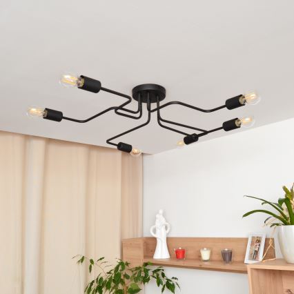 LED Pinnale kinnitatav lühter TUBE 6xE27/15W/230V