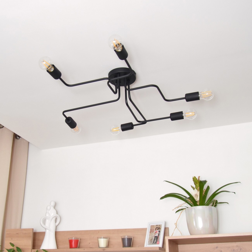 LED Pinnale kinnitatav lühter TUBE 6xE27/15W/230V