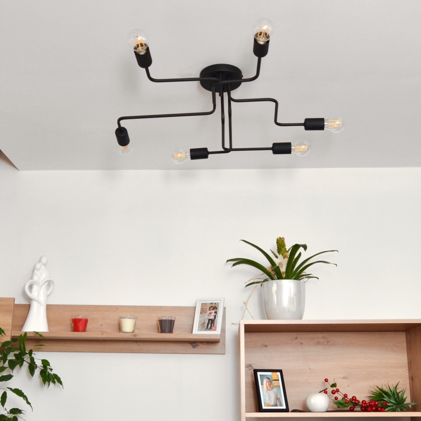 LED Pinnale kinnitatav lühter TUBE 6xE27/15W/230V
