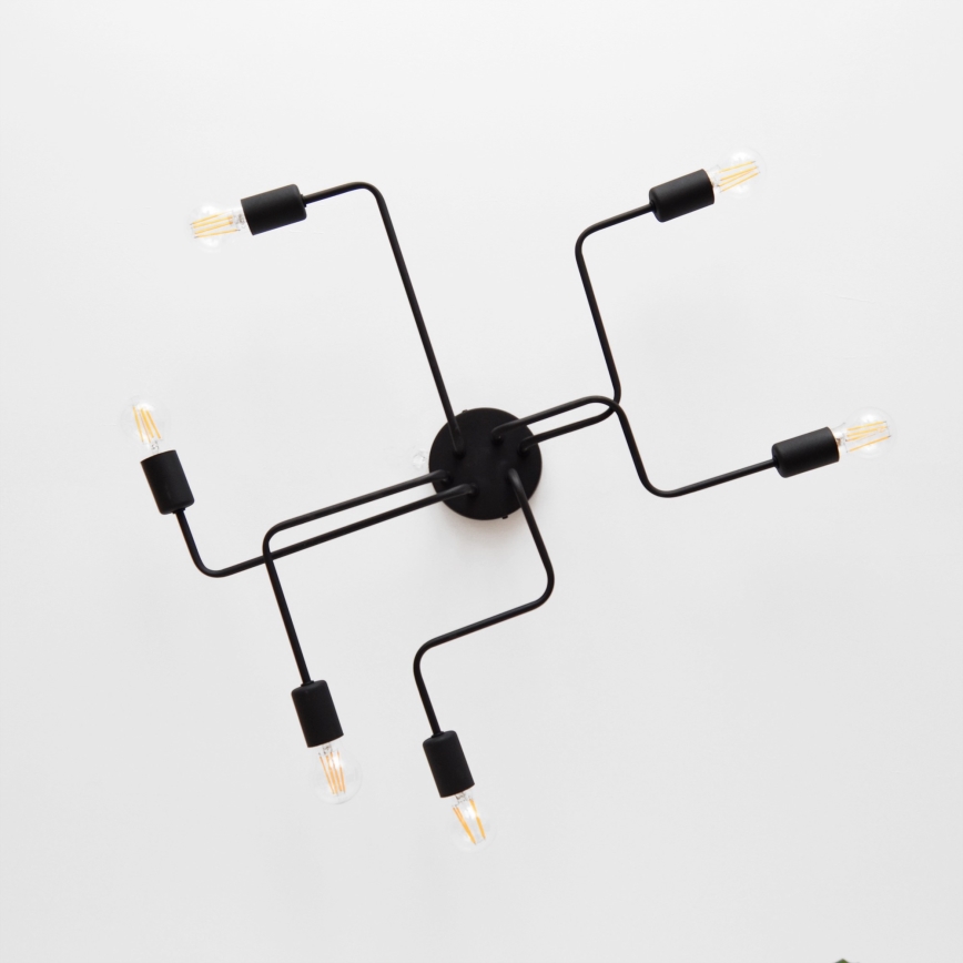 LED Pinnale kinnitatav lühter TUBE 6xE27/15W/230V