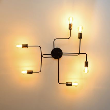 LED Pinnale kinnitatav lühter TUBE 6xE27/15W/230V