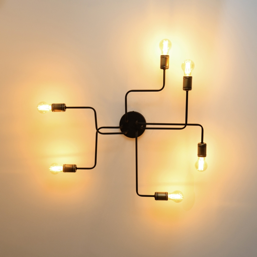 LED Pinnale kinnitatav lühter TUBE 6xE27/15W/230V