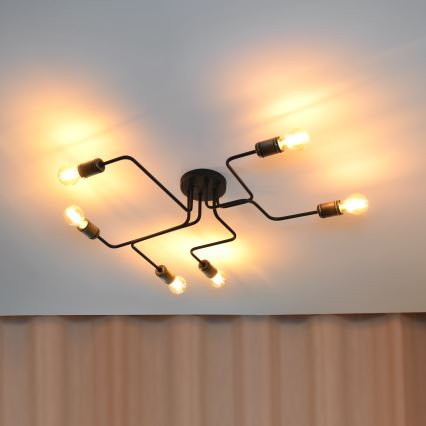 LED Pinnale kinnitatav lühter TUBE 6xE27/15W/230V