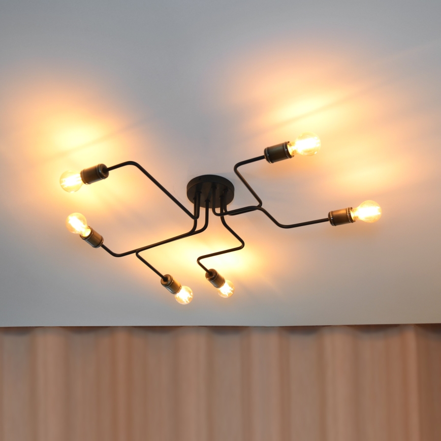 LED Pinnale kinnitatav lühter TUBE 6xE27/15W/230V