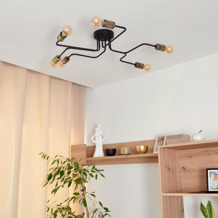 LED Pinnale kinnitatav lühter TUBE 6xE27/15W/230V