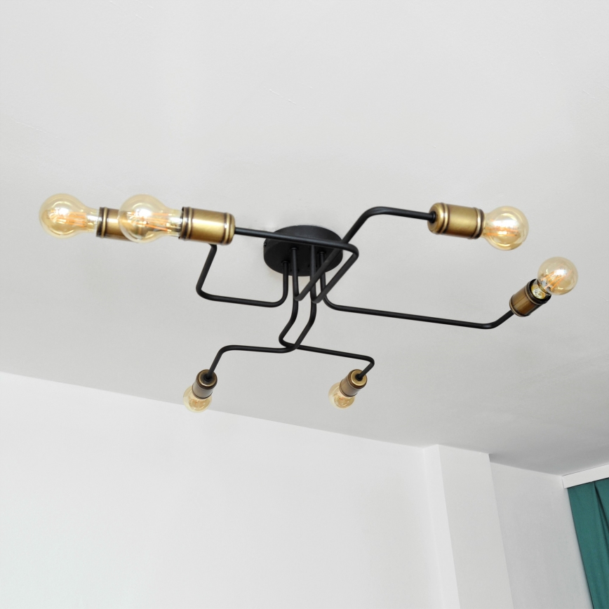 LED Pinnale kinnitatav lühter TUBE 6xE27/15W/230V