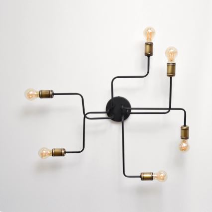 LED Pinnale kinnitatav lühter TUBE 6xE27/15W/230V