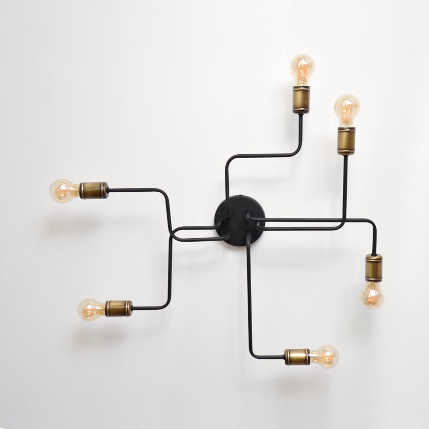 LED Pinnale kinnitatav lühter TUBE 6xE27/15W/230V