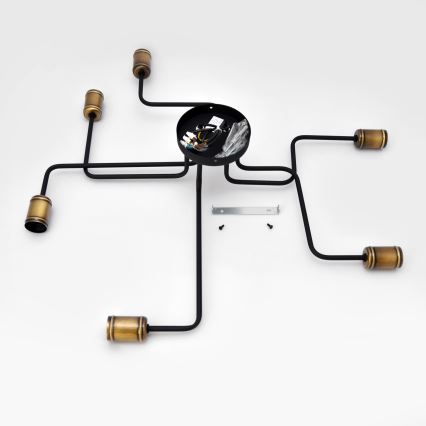 LED Pinnale kinnitatav lühter TUBE 6xE27/15W/230V