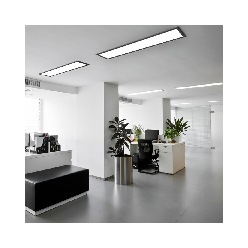 LED Pinnale kinnitatav valguspaneel BRISBANE LED/36W/230V 4000K 29,5x119 cm must