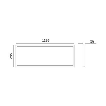 LED Pinnale kinnitatav valguspaneel BRISBANE LED/36W/230V 4000K 29,5x119 cm valge