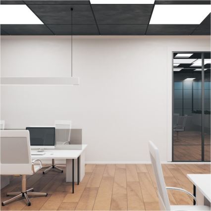 LED Pinnale kinnitatav valguspaneel BRISBANE LED/36W/230V 4000K 59,5x59,5 cm must