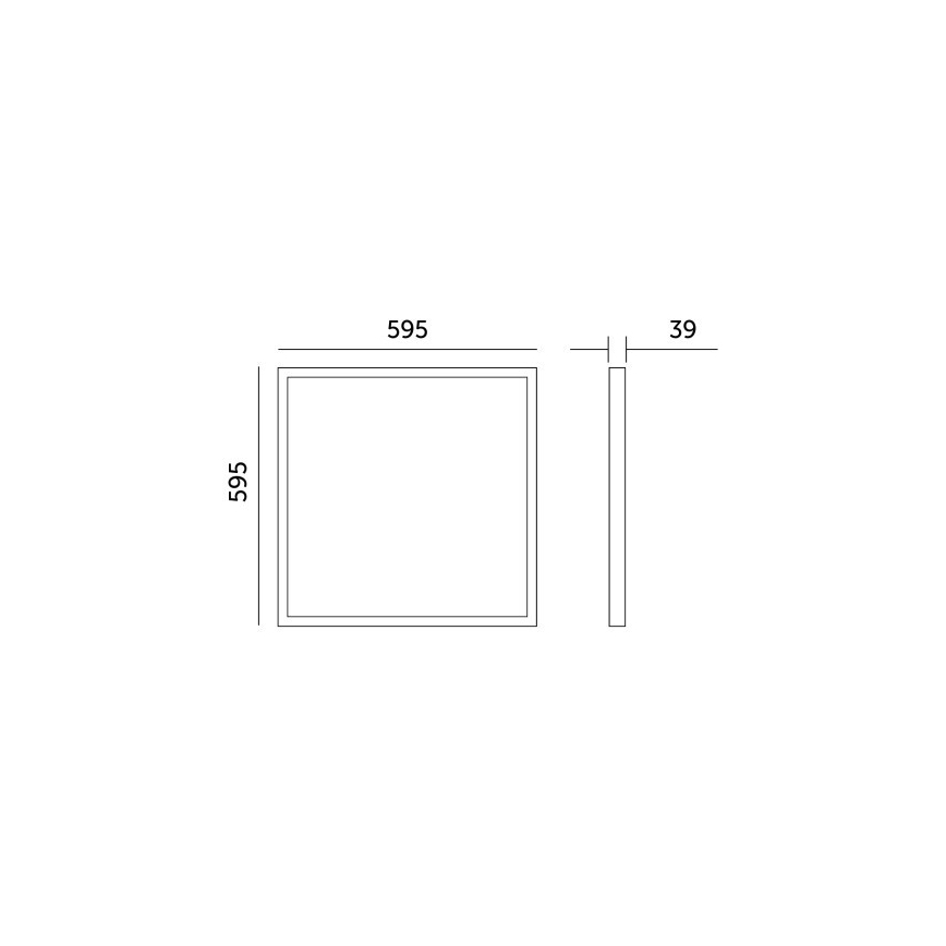LED Pinnale kinnitatav valguspaneel BRISBANE LED/36W/230V 4000K 59,5x59,5 cm must