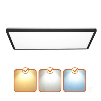 LED Pinnale kinnitatav valguspaneel NIVERA LED/32W/230V IP54 3000/4000/6000K 29,5x59,5 cm must