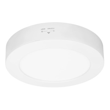 LED pinnapealne/lagi sisse paigaldatav 2‑ühes paneel, 12 W, 230 V, 3000/4000/6000 K, Ø17 cm, IP54, valge
