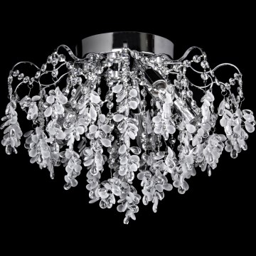 LED pinnapealne lühter 5x E27 (max 60 W)/230 V + 5x LED 3 W, läbimõõt 50 cm, läikiv kroom