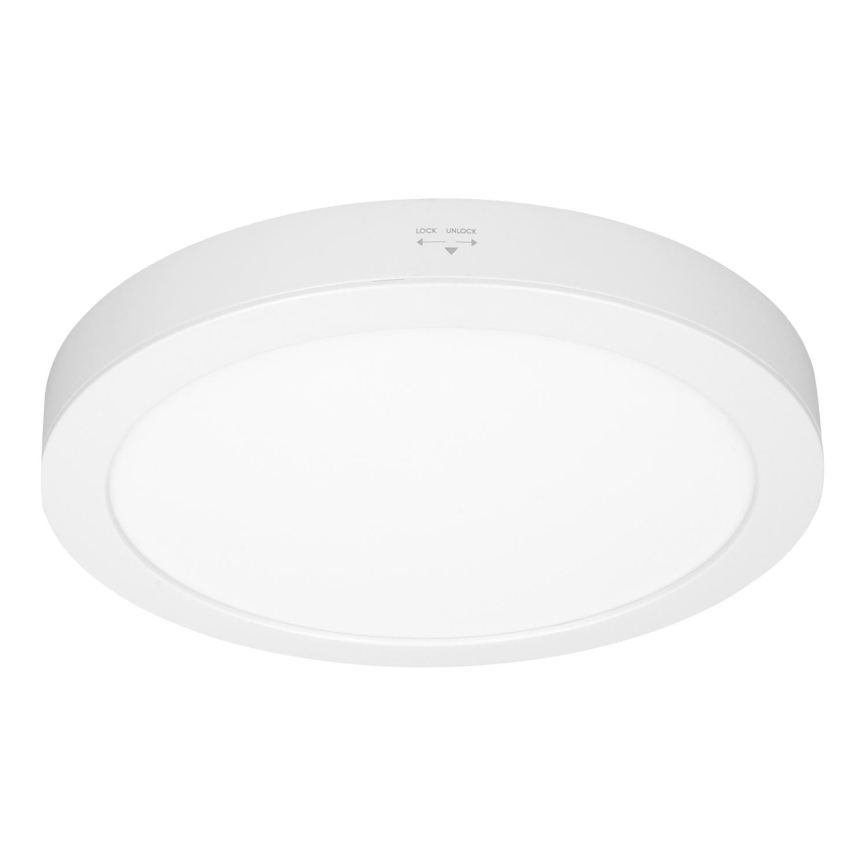 LED pinnapealne/süvistatav laepaneel 2-ühes 18W/230V 3000/4000/6000K läbimõõt 22,5 cm IP54 valge