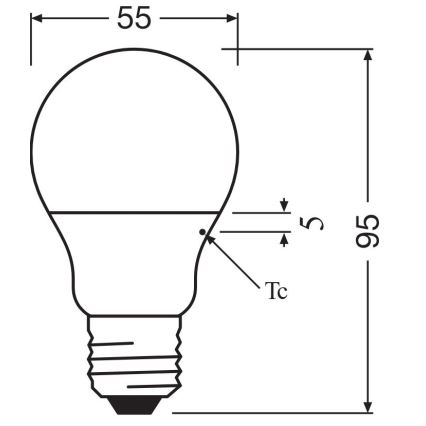 LED Pirn A40 E27/4,9W/230V 2700K - Osram