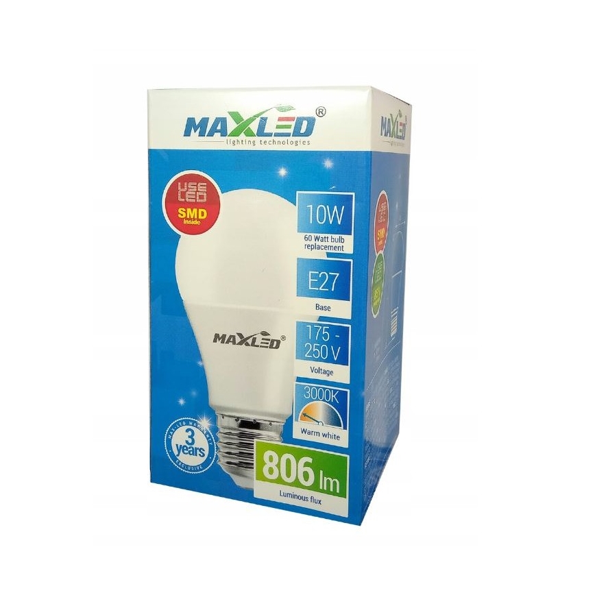 LED Pirn A60 E27/10W/230V 3000K