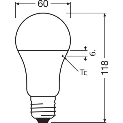 LED-pirn A60 E27/13W/230V 3000K - Osram