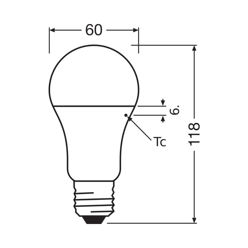 LED-pirn A60 E27/13W/230V 3000K - Osram
