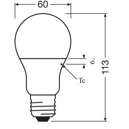 LED Pirn A60 E27/8,5W/230V 2700K - Osram