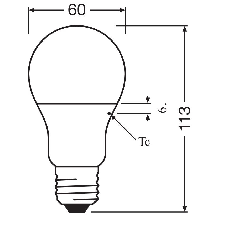 LED Pirn A60 E27/8,5W/230V 2700K - Osram
