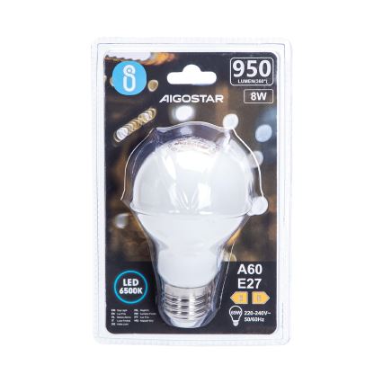 LED-pirn A60 E27/8W/230V 330° 6500K - Aigostar