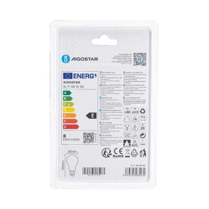 LED-pirn A60 E27/8W/230V 330° 6500K - Aigostar