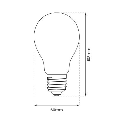 LED Pirn A60 E27/8W/230V 4000K