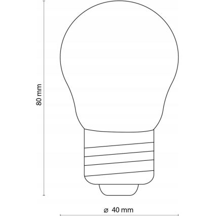 LED-pirn AMBER G45 E27/4,5W/230V 2200K