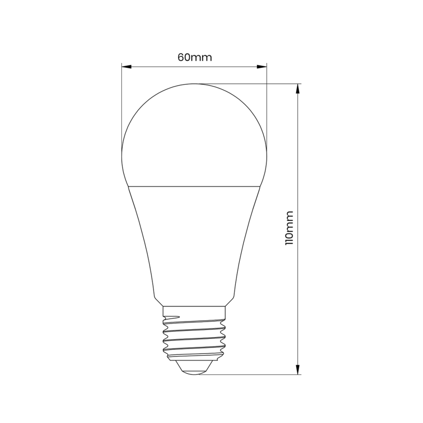LED Pirn anduriga A60 E27/9W/230V 3000K