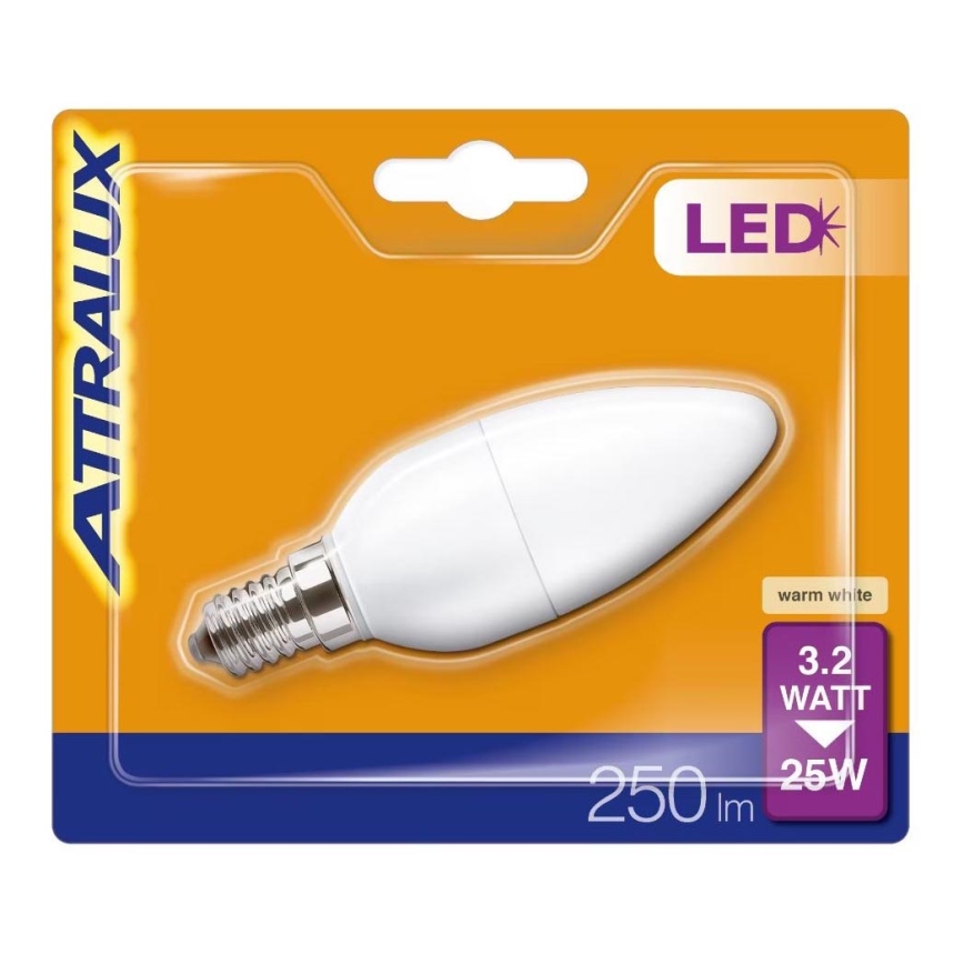 LED Pirn B35 E14/3,2W/230V 2700K - Attralux