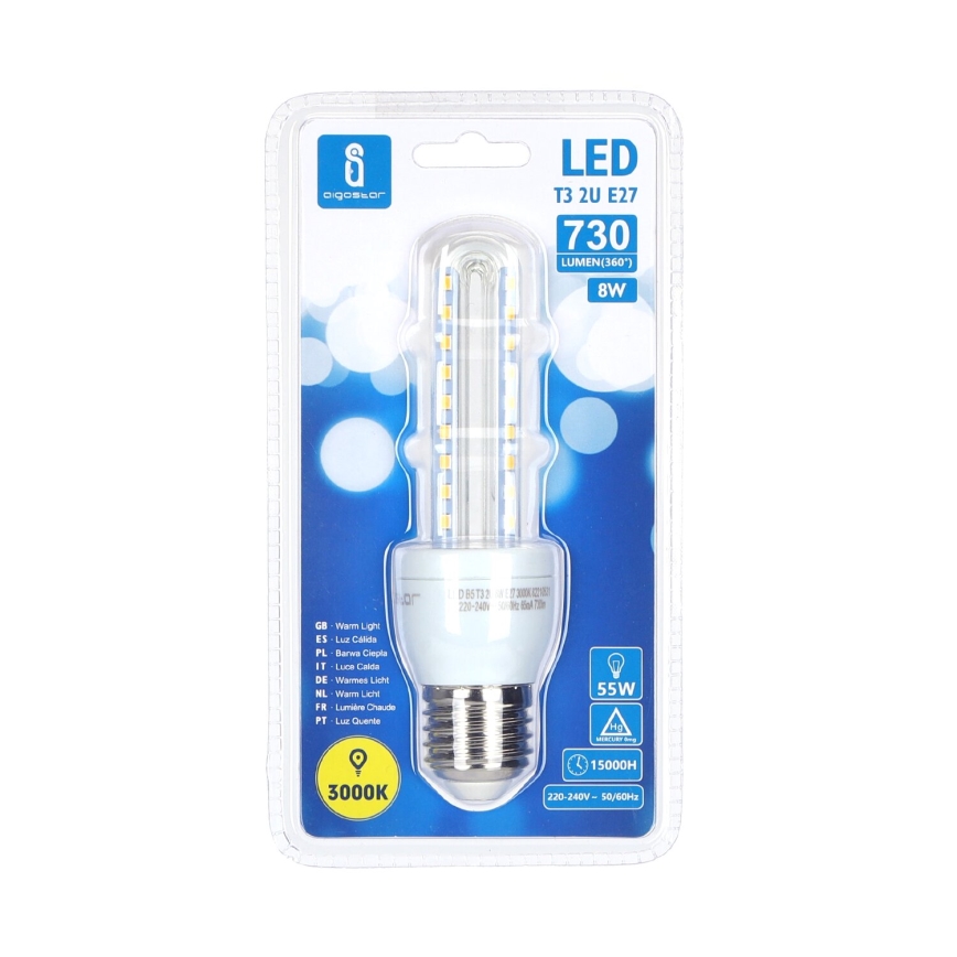 LED Pirn B5 E27/8W/230V 3000K - Aigostar