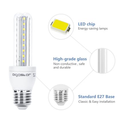 LED Pirn B5 E27/8W/230V 6500K - Aigostar