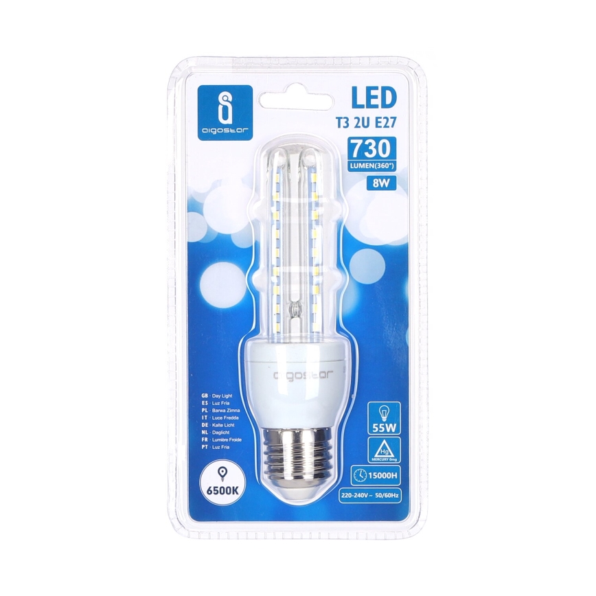 LED Pirn B5 E27/8W/230V 6500K - Aigostar